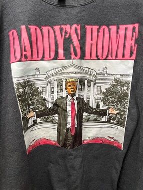 Gildan Charcoal Sweatshirt with Pink Graphic